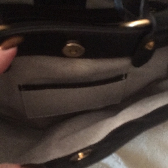 Black leather tote large - Picture 7 of 15